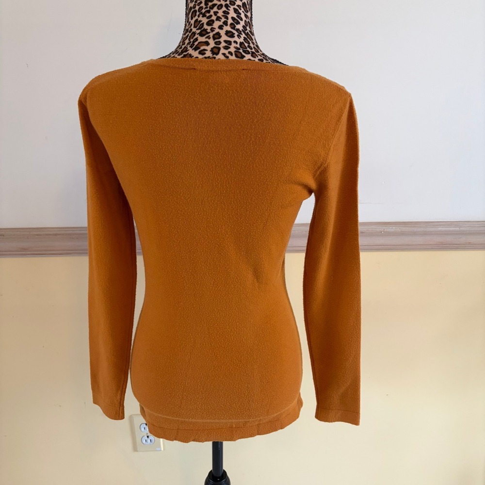 Zac & Rachel Women's Burnt Orange Long Sleeve Crew Neck Sweater Size Small - Picture 2 of 3